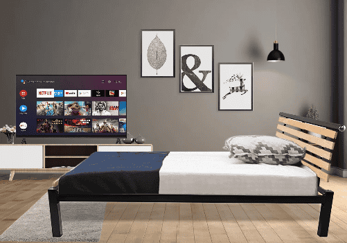 Double Bed, Mattress and Smart TV Combo